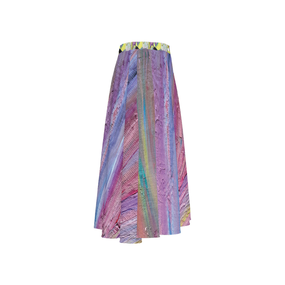 Women's Button Up Midi Skirt Rainbow-FABA Collection 
