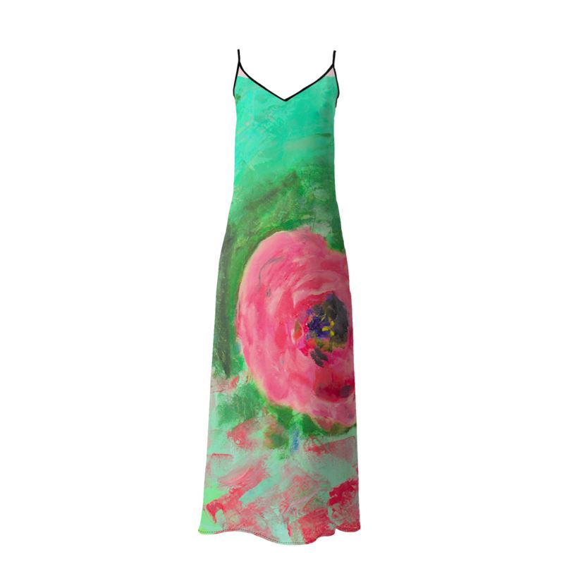 Silk Slip Dress Springtime in California-FABA Collection 