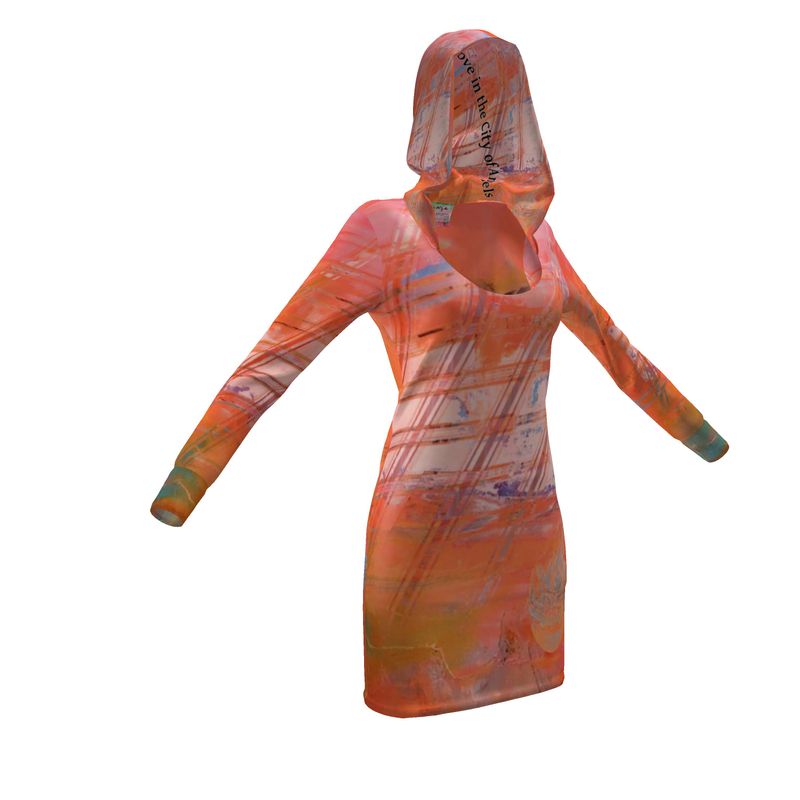 Eco-Friendly Hoodie Dress Love in the City of Angels-FABA Collection 