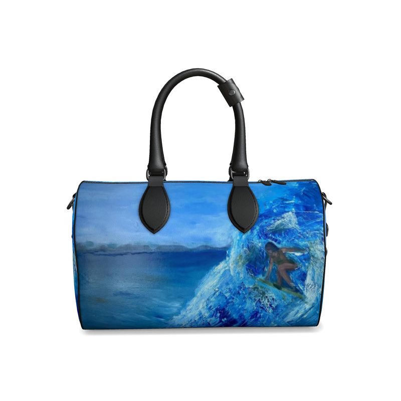 Handmade Leather Duffle Bag Blue Wave-FABA Collection 