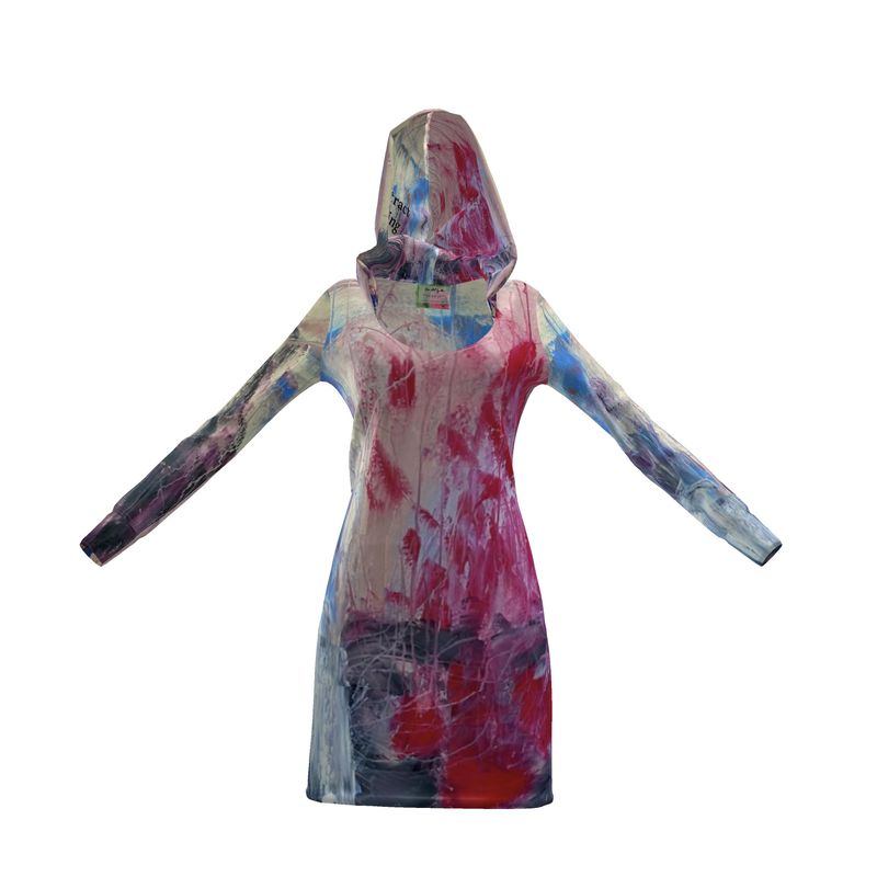 Eco-Friendly Hoodie Dress Abstract Sailing-FABA Collection 