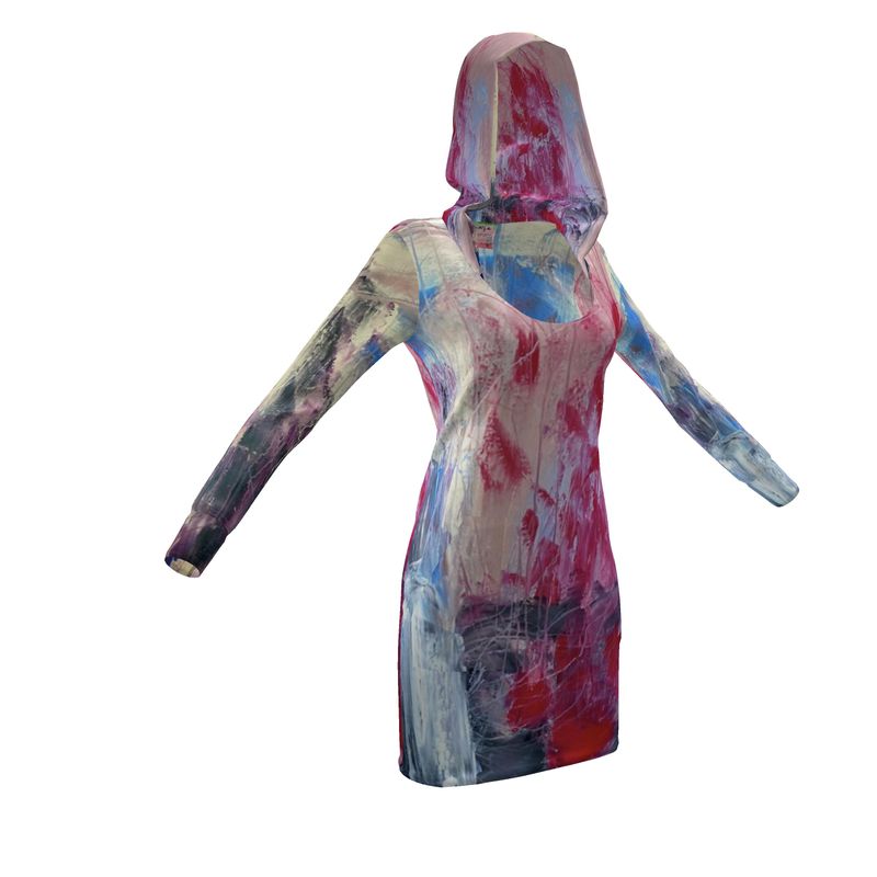 Eco-Friendly Hoodie Dress Abstract Sailing-FABA Collection 