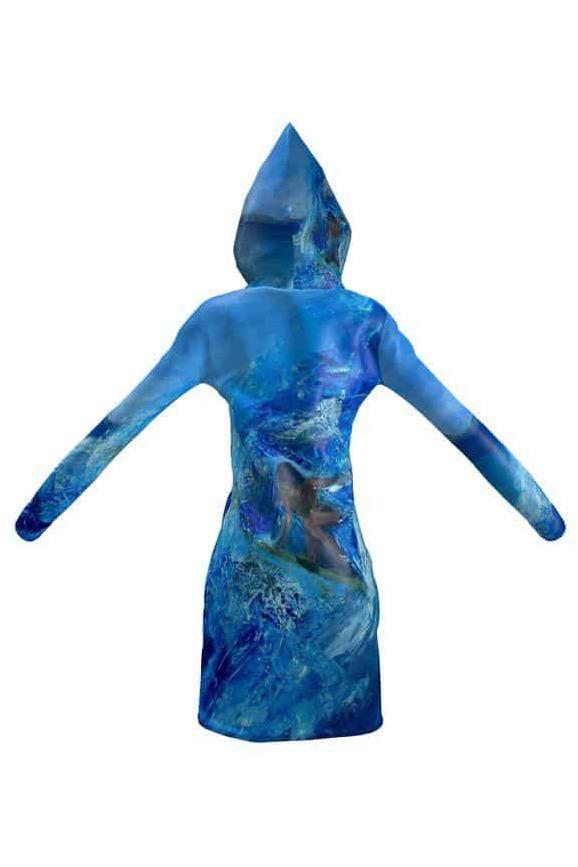 Eco-Friendly Hoodie Dress Hawaii Wave-FABA Collection 