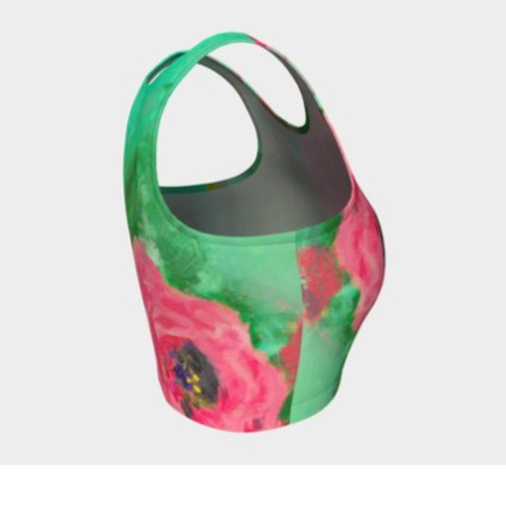 Athletic Crop Tank Top Flower Power - FABA Collection