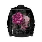 back Mens Bomber Jacket Tartan Floral - FABA Collection
