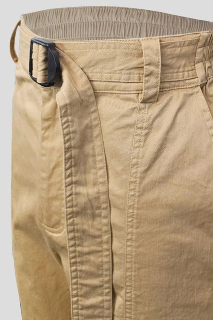 BELTED COTTON CARGO PANTS - FABA Collection
