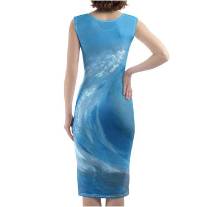 Bodycon Fashion Dress Dress Blue Wave-FABA Collection 
