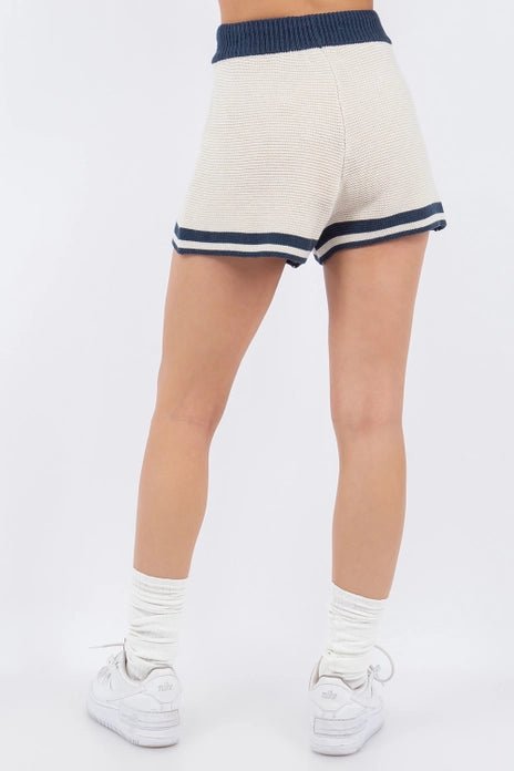 Breton Striped Cotton Knit Shorts - FABA Collection