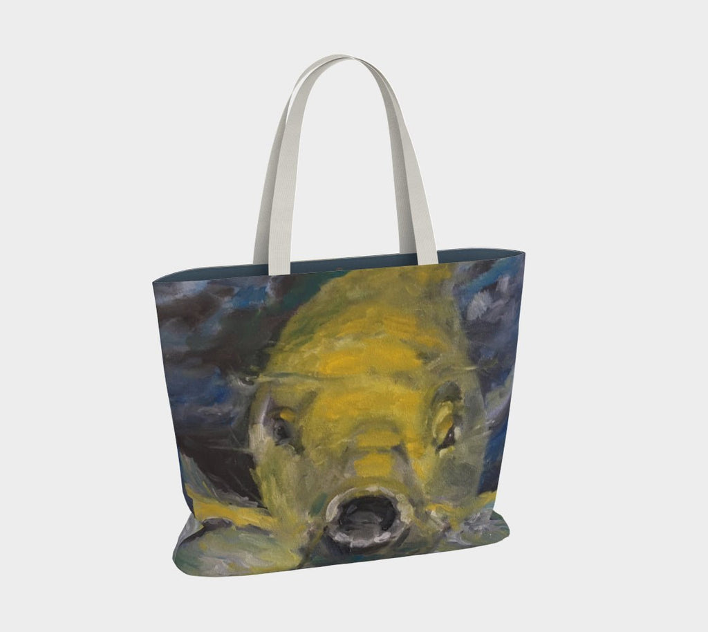 Charles the Koi Large Cotton Tote Bag - FABA Collection
