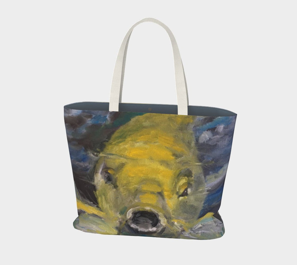 Charles the Koi Large Cotton Tote Bag - FABA Collection