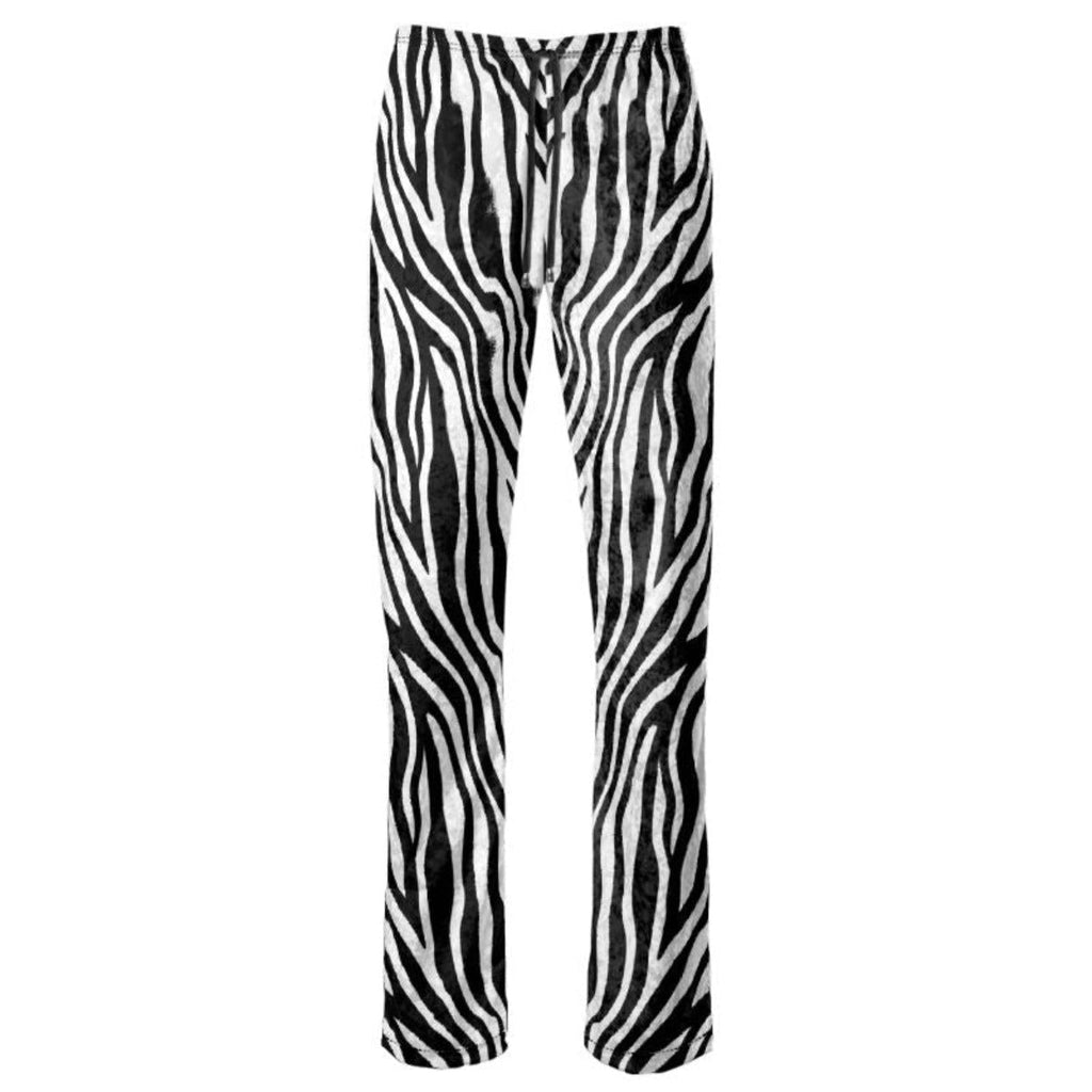 Crushed Velvet Women's Trousers Zebra - FABA Collection