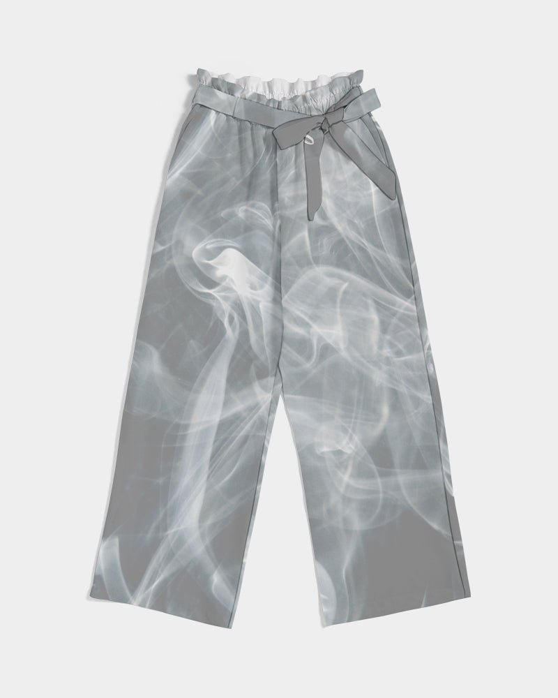 Dark Smoke Women's High-Rise Wide Leg Pants - FABA Collection