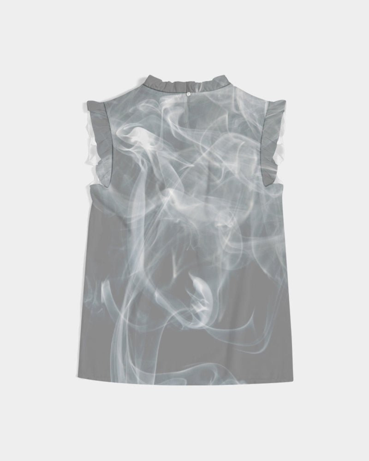 Dark Smoke Women's Ruffle Sleeve Top - FABA Collection