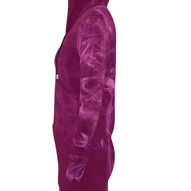 Designer Hoodie Dress Pink Smoke - FABA Collection