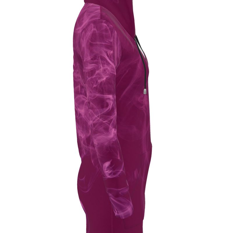 Designer Hoodie Dress Pink Smoke - FABA Collection