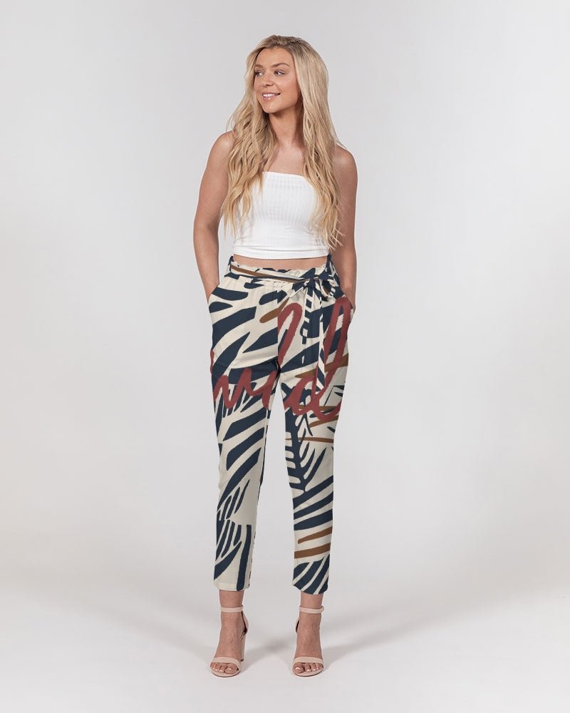 Go Wild Women's Belted Tapered Pants - FABA Collection