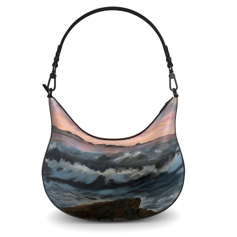 Handmade Big Sur Curve Hobo Leather Bag LIMITED EDITION - FABA Collection
