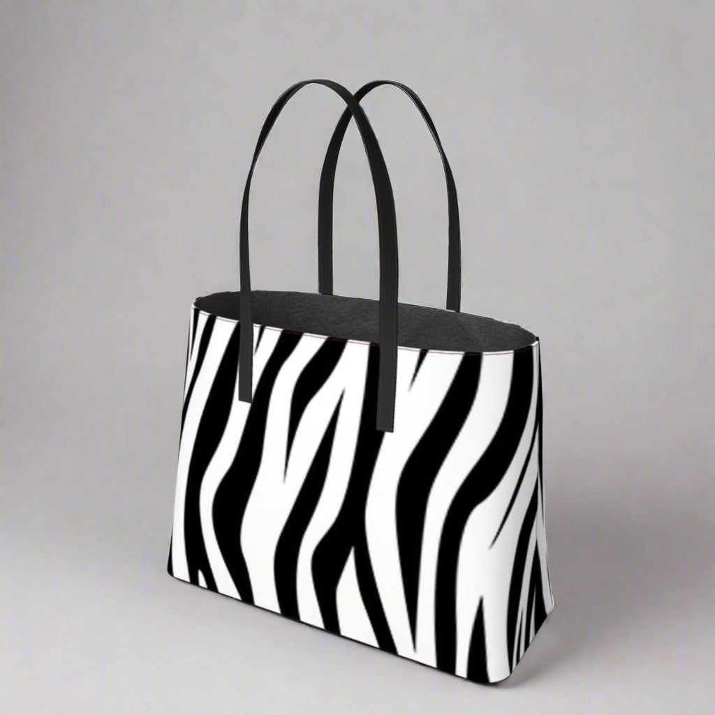 Kika Handcrafter Leather Tote Bag Zebra - FABA Collection