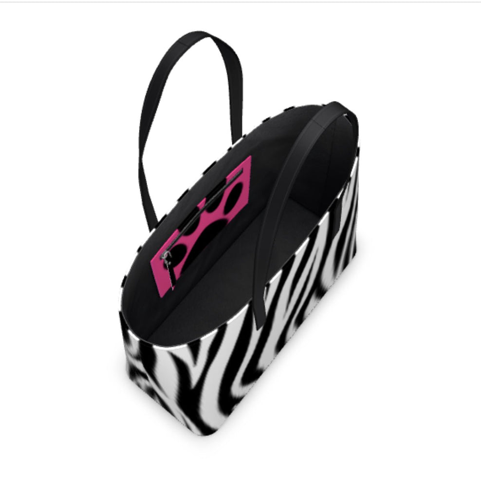 Kika Handcrafter Leather Tote Bag Zebra - FABA Collection