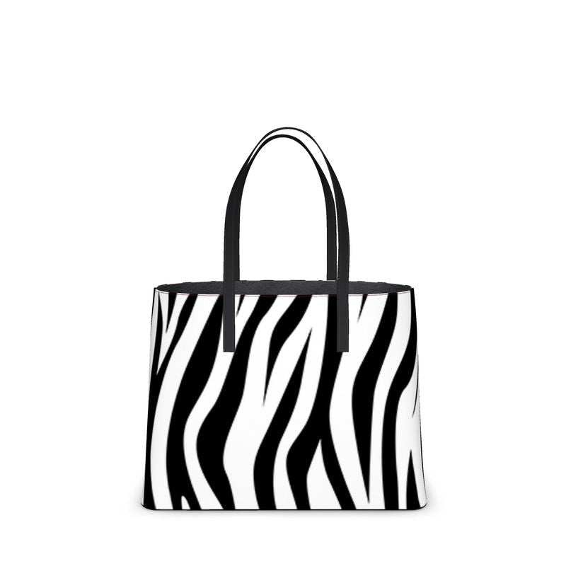 Kika Handcrafter Leather Tote Bag Zebra - FABA Collection