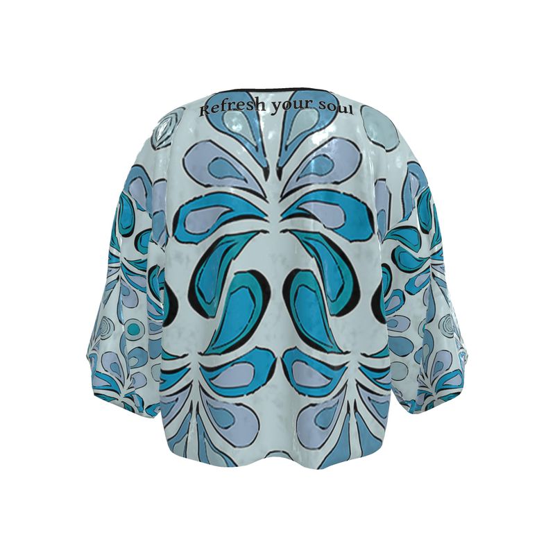 Kimono Velours or Silk Jacket Raindrops - FABA Collection