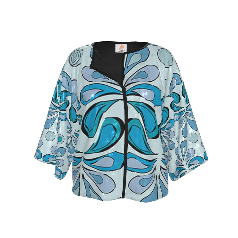 Kimono Velours or Silk Jacket Raindrops - FABA Collection