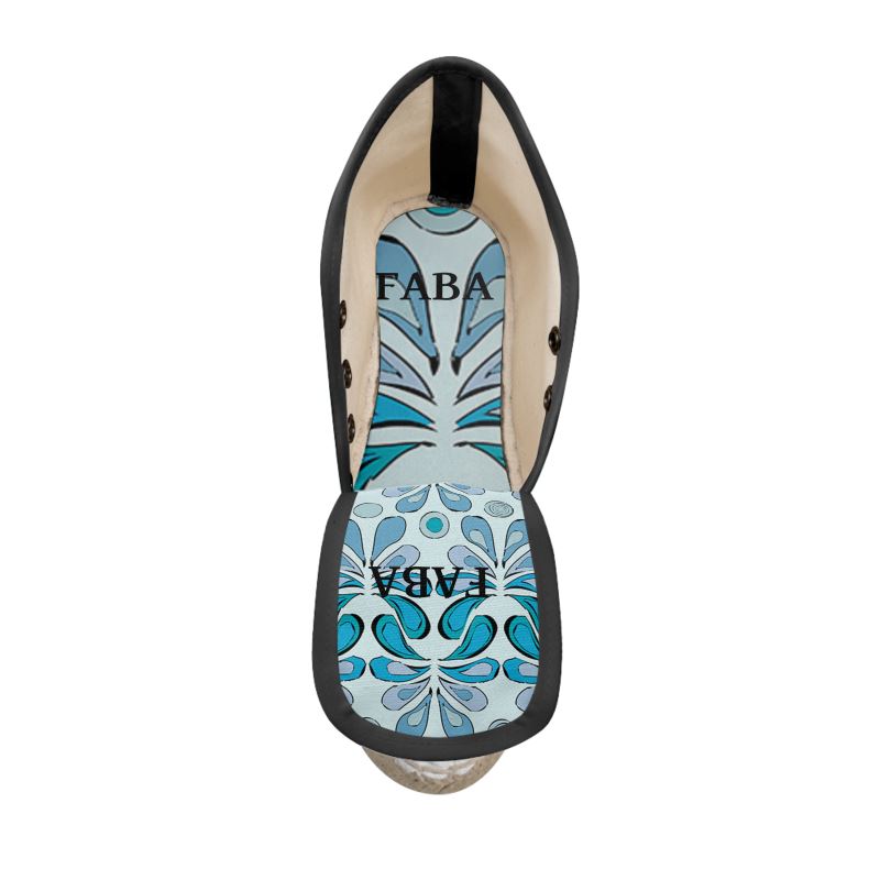 Ladies Wedge Espadrilles Raindrops - FABA Collection