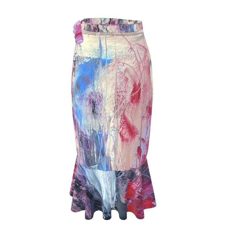 Long Flounce Skirt Abstract Sailing - FABA Collection