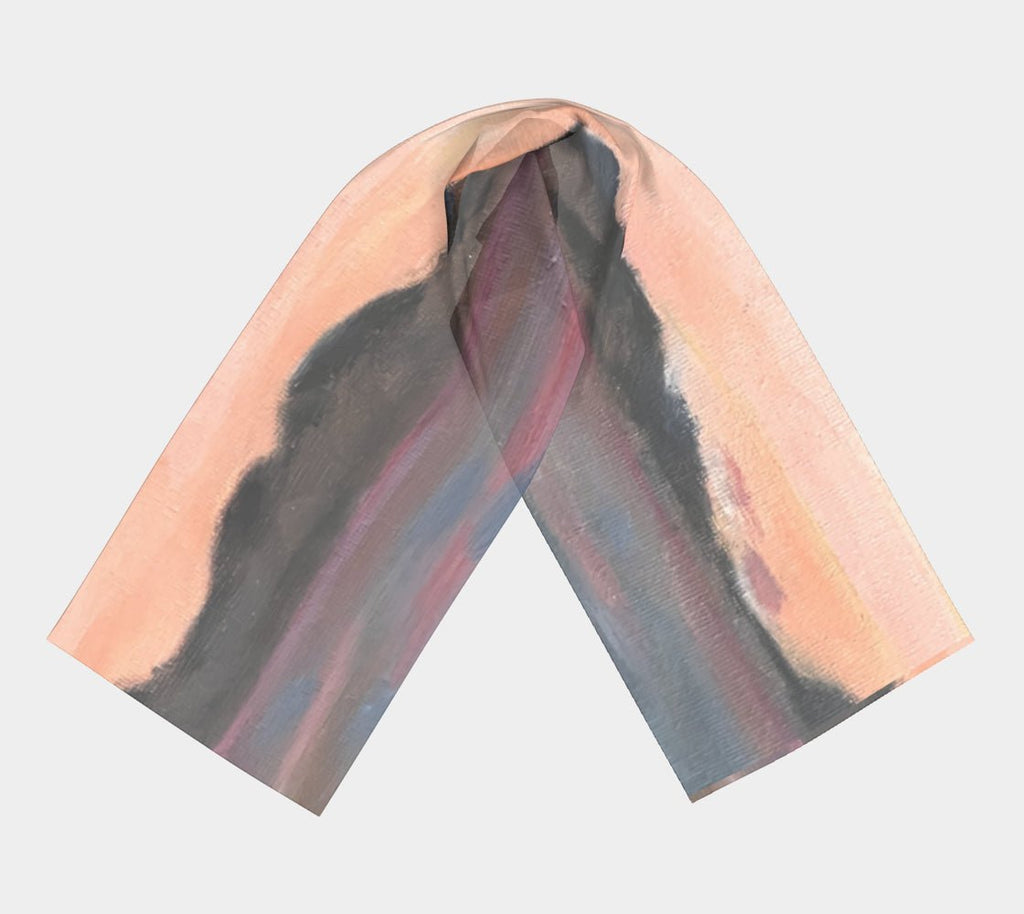 Long Silk Scarf Big Sur Sunset Limited Edition - FABA Collection