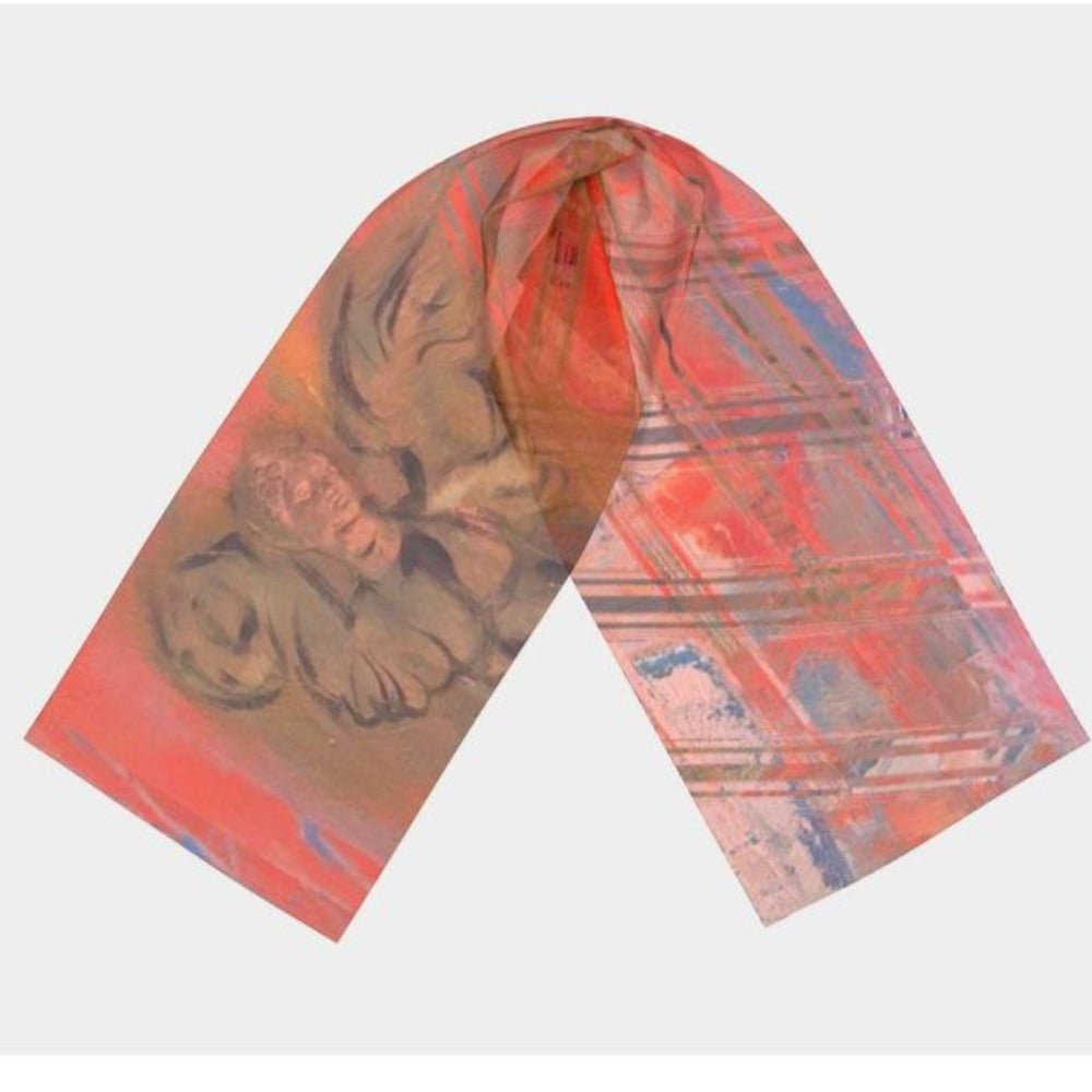 Long Silk Scarf Love in the City of Angels - FABA Collection