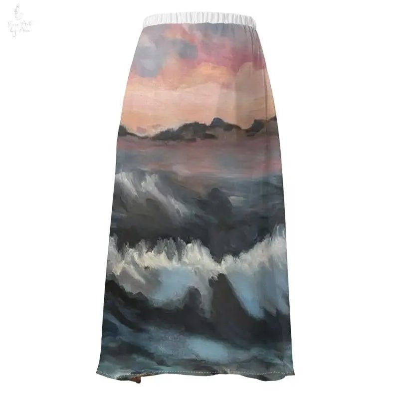 Maxi Skirt Two Layers Muslin Big Sur - FABA Collection