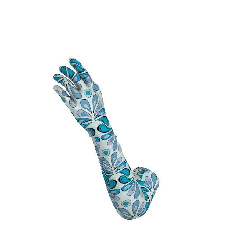 Opera Long Velvet Gloves Raindrops - FABA Collection