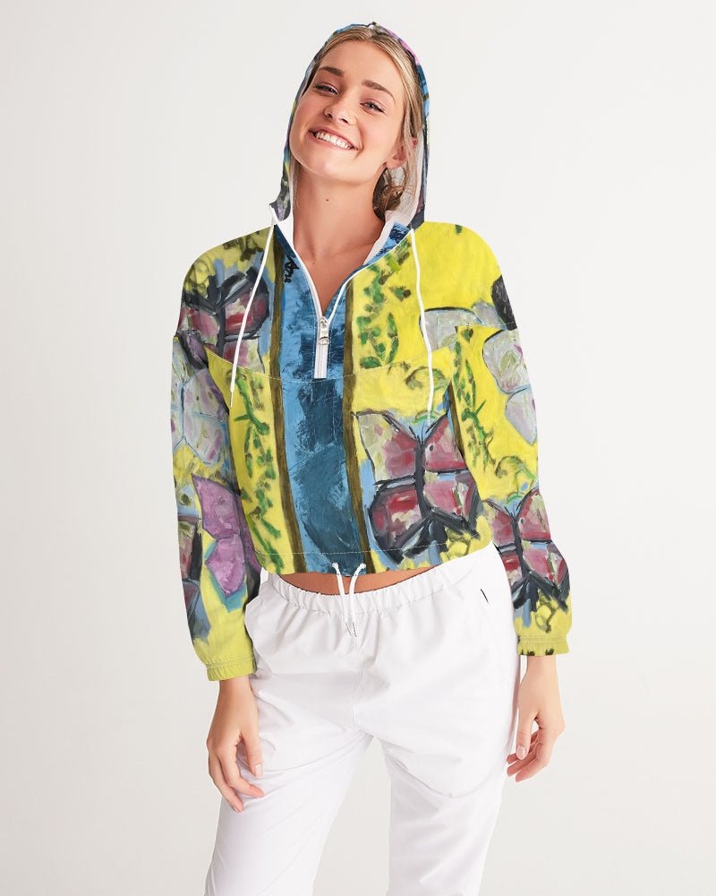 Papillons Women's Cropped Windbreaker - FABA Collection
