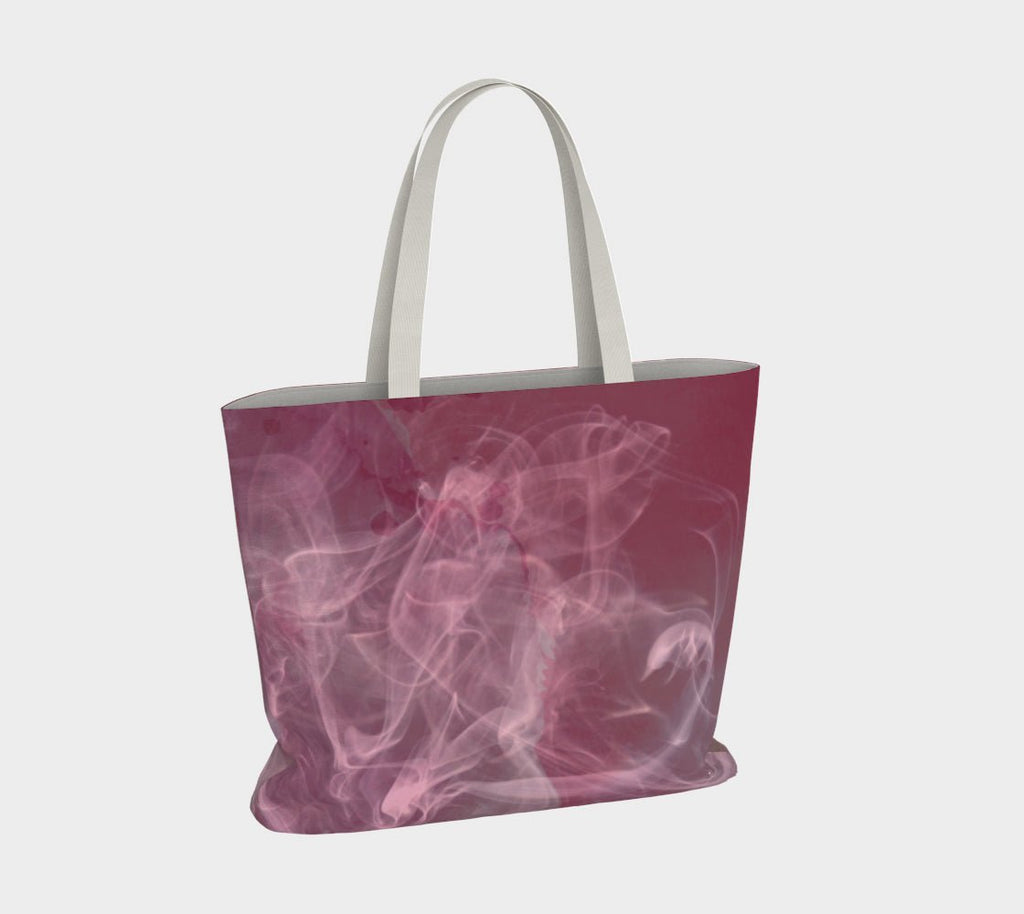 Pink Smoke Large Cotton Tote Bag - FABA Collection
