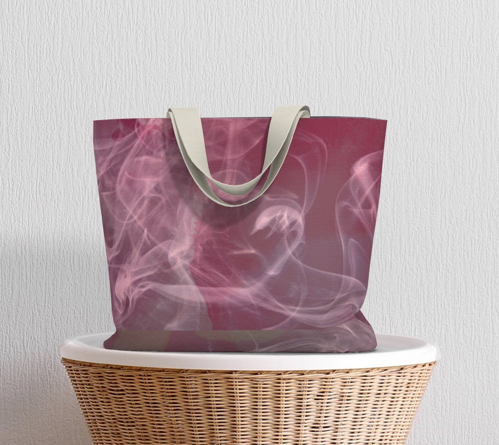 Pink Smoke Large Cotton Tote Bag - FABA Collection