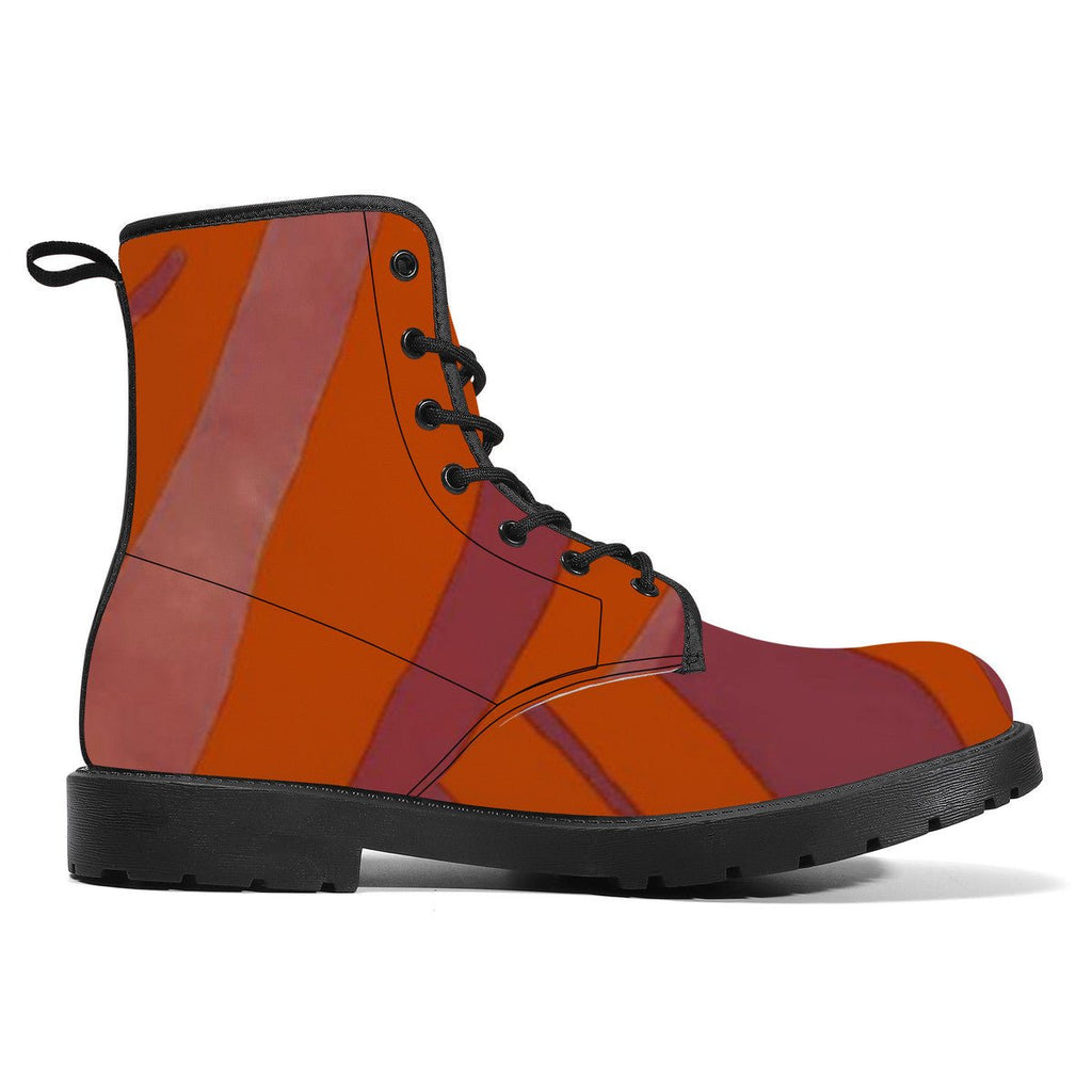 Red Zebra Vegan Leather Boots - FABA Collection