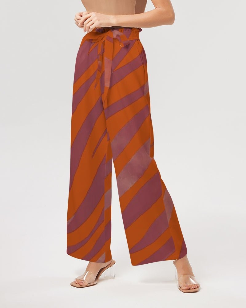 Red Zebra Women's High-Rise Wide Leg Pants - FABA Collection