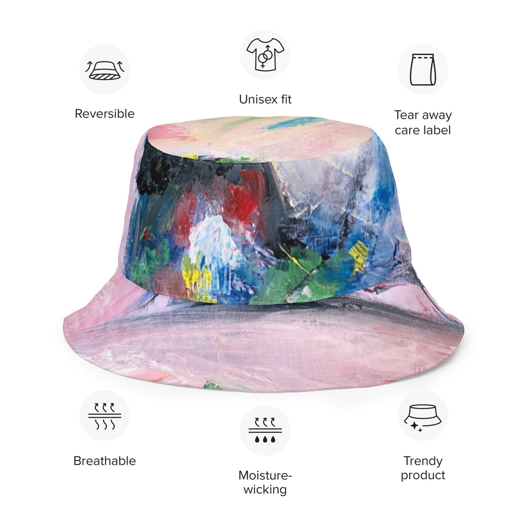 Reversible bucket hat Abstract Bird - FABA Collection