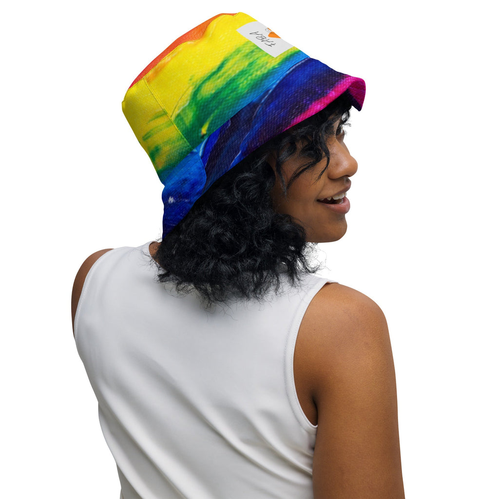 Reversible bucket hat Rainbow - FABA Collection