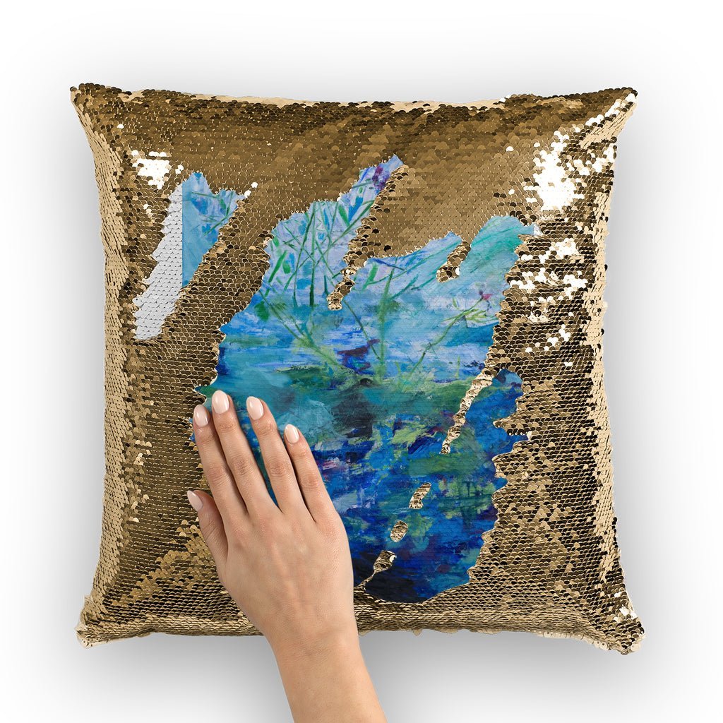Sequin Cushion Cover Secret Life of Plants - FABA Collection