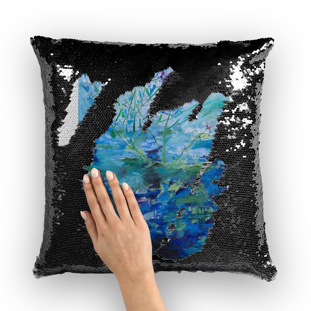 Sequin Cushion Cover Secret Life of Plants - FABA Collection