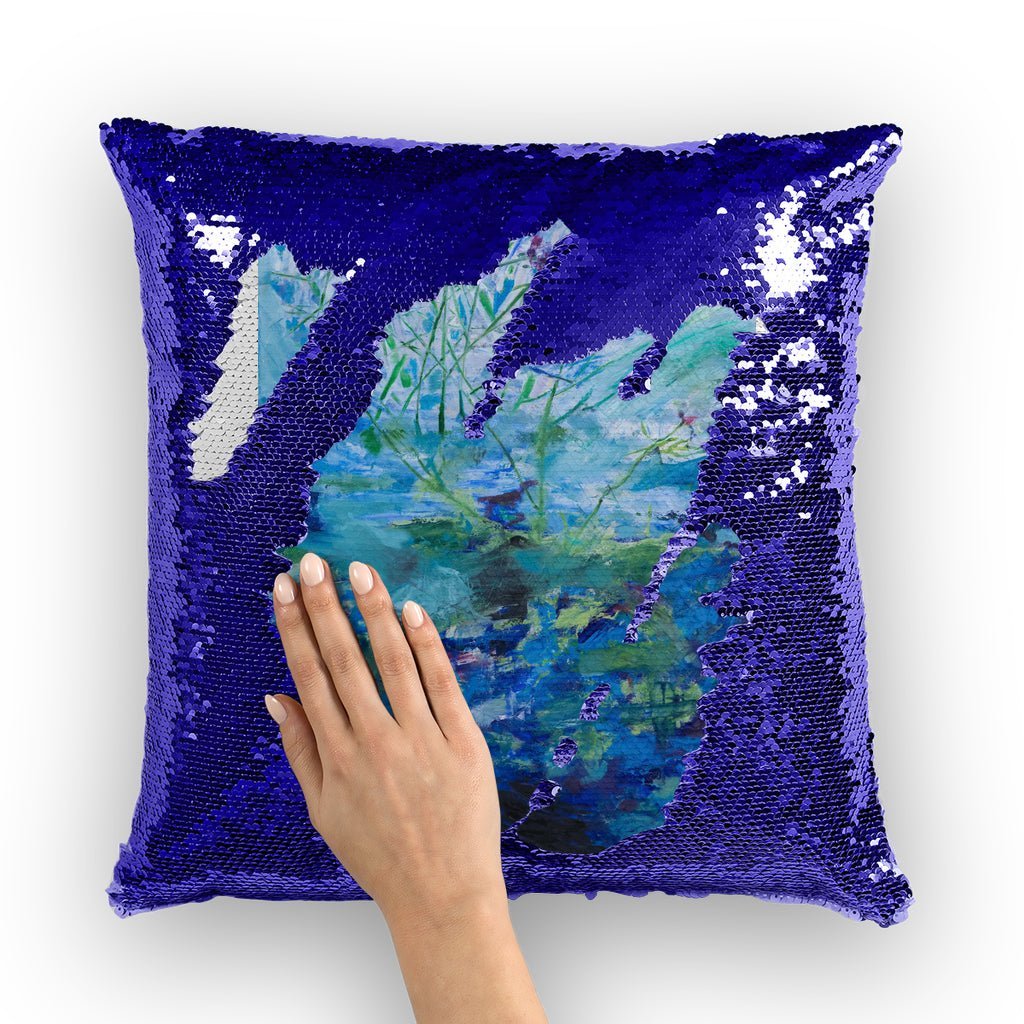Sequin Cushion Cover Secret Life of Plants - FABA Collection