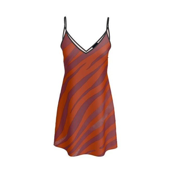 Short Slip Dress Red Zebra - FABA Collection
