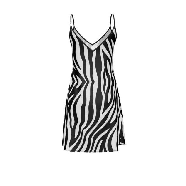 Short Slip Dress Zebra - FABA Collection