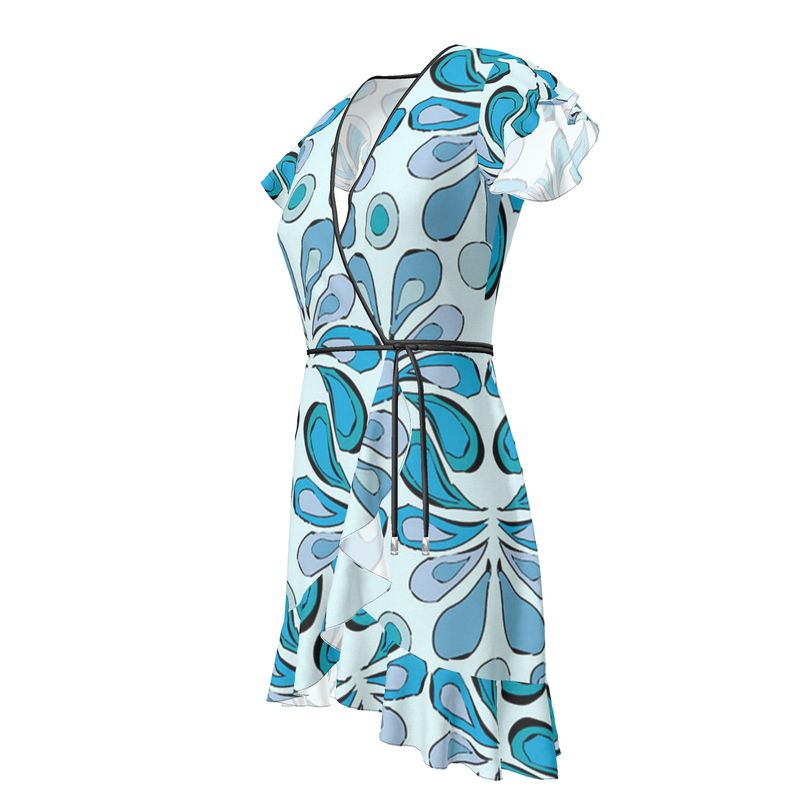 Silk Tea Dress Raindrops - FABA Collection