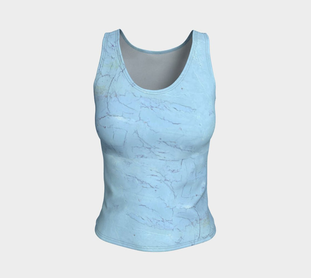 Street Blue LONG Fitted Tank tops - FABA Collection
