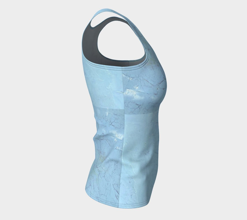 Street Blue LONG Fitted Tank tops - FABA Collection