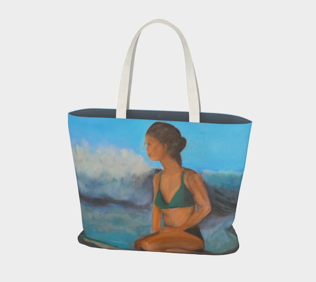 Surfer Girl Large Cotton Tote Bag - FABA Collection