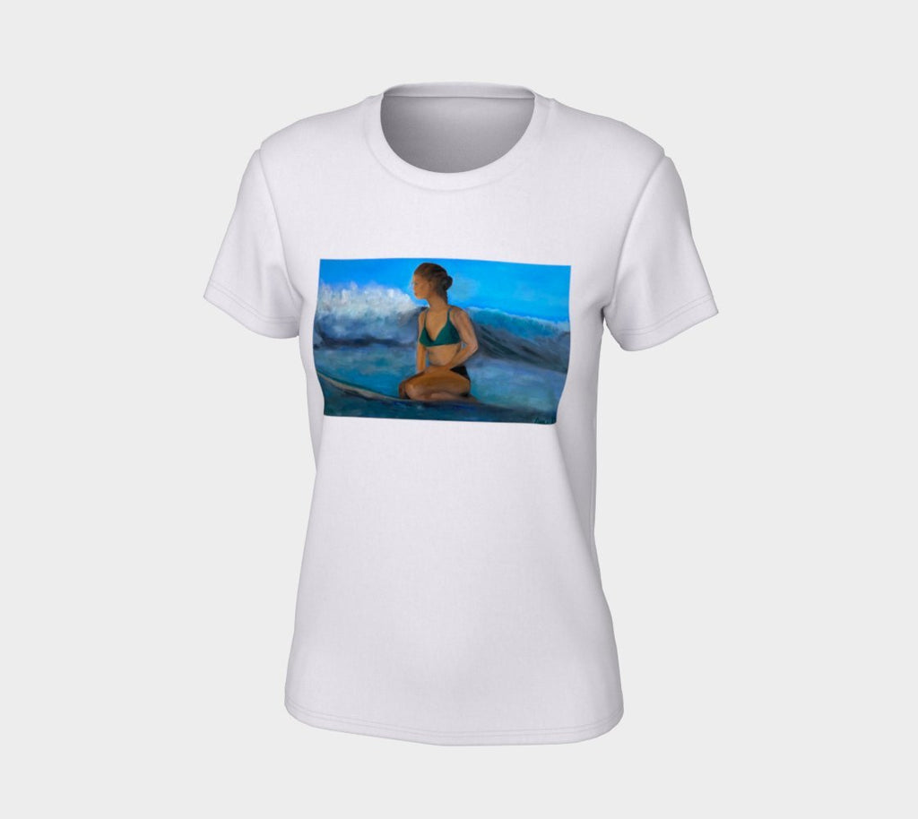 Surfer Waiting for the Next Wave Cotton Tee - FABA Collection