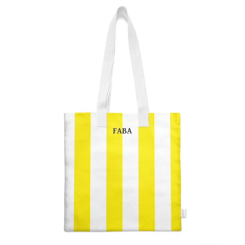 The Tote Yellow Stripes Organic Cotton - FABA Collection